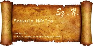 Szekula Nóra névjegykártya